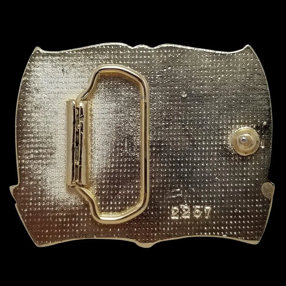 Vintage Heavy Belt Buckle Skull‎ Crossbones Skeleton South Southern Sturdy Heavy